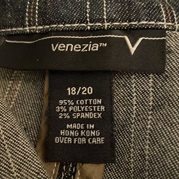 Venezia  Very Cool Women Striped Denim Jacket Size 18/20 - Picture 6 of 7